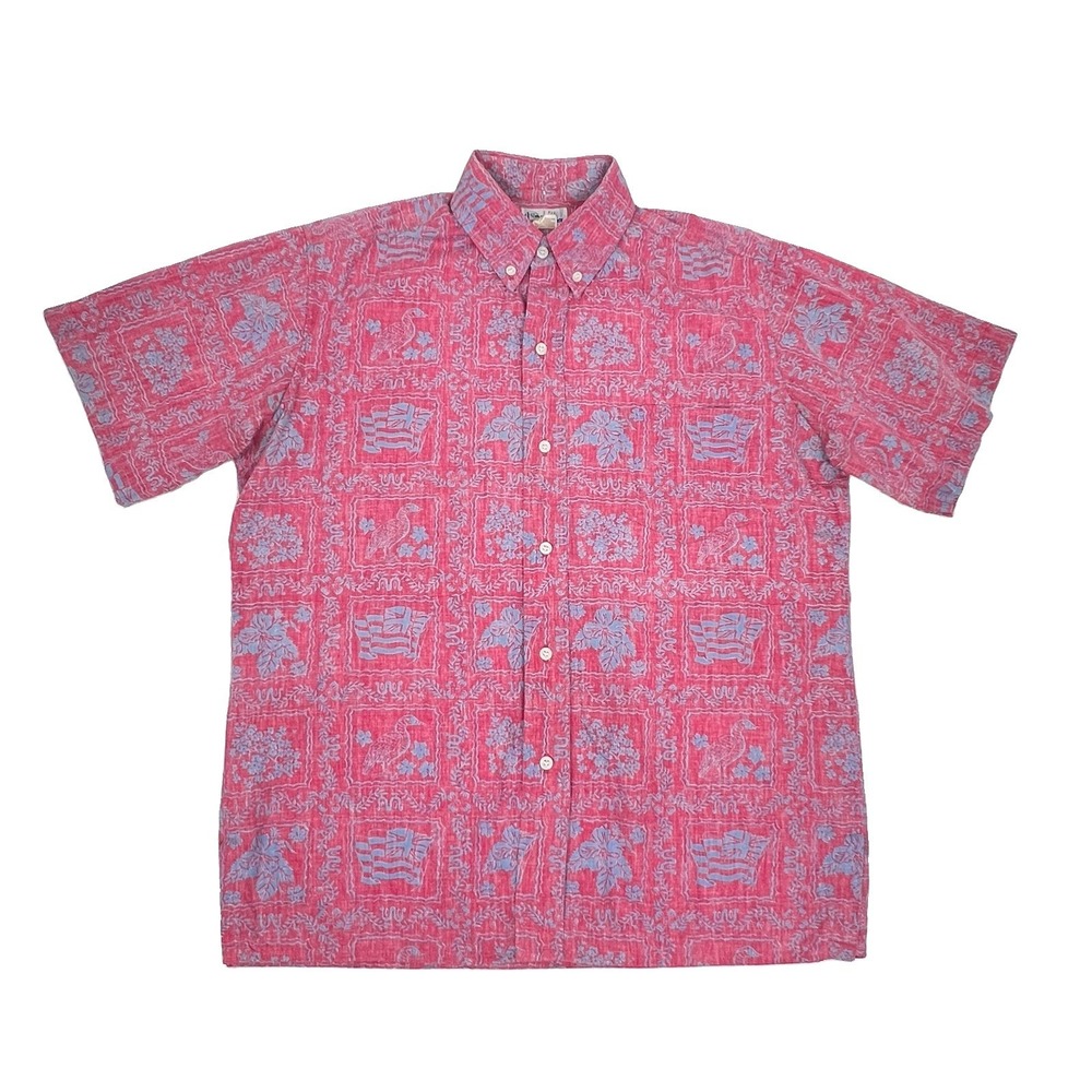 Reyn Spooner Vintage Lahaina Sailor Shirt Men's M Hawaiian Aloha 100% Cotton VTG - Picture 2 of 8